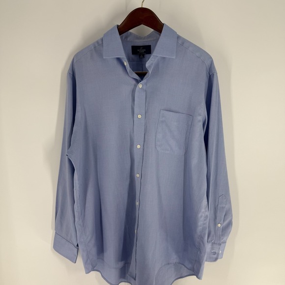Butttoned Down Classic Fit Western Button-Up Dress Shirt Light Blue Size 34 - Picture 1 of 9